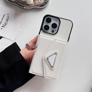 Placa de identificación triangular Fundas de billetera para teléfono de diseñador para Samsung Galaxy S23 S24 S22 Ultra Note 20 note 10 con tarjetero billetera Mujeres Hombres PU Funda de cuero con función atril