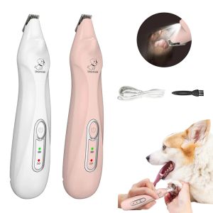 Trimmer Cat Paw Trimmer avec LED Light Electric Pet Hair Cippers For Dog Cat Around Face Eyes Cair Trimm Low Noise Beauty Tools