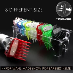 Trimmers 8pcs Universel Transparent Hair Clipper Gardes pour wahl madshow Metal Clippers Clippers Barber Accessoires Trimmer limite Combs