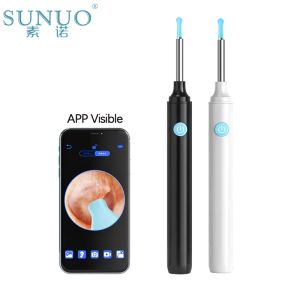 Trimmers SunUo Smart Visual Ear Picker Cleaner Wireless Lumin Lumin Dumin Duplick with Camera LED Light Otoscope Endoscope Eart Wax Remover Tools