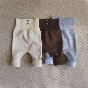 Pantalones pantalones de algodón de bebé con botón Pantela de vellón de invierno de otoño para niño y niña