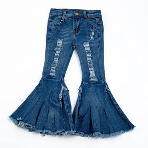 Pantalon Girlymax automne hiver bébé filles vêtements enfants vêtements tenues enfants dentelle serrée Denim jean pantalon élastique tout match 231128