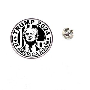 Broche Trump Fix America Again, fournitures de fête pour l'élection présidentielle 2024, Badge en métal