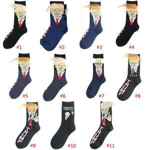 Trump chaussettes Hair Stocking Cotton Home Textiles drôle chaussette créative universelle pour les adultes