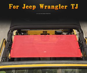 Red de aislamiento para maletero/puerta delantera, malla para sombrilla, protección solar para Jeep Wrangler TJ 1997-2006, accesorios exteriores para automóviles de alta calidad