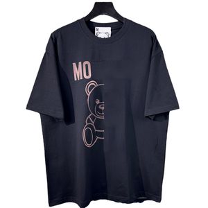 tshirt Oblique print Tees manches courtes Bear image Top Sell Sweat à capuche en pur coton de haute qualité Mode Hommes Tshirts Vêtements Lettres brodées T-shirts graphiques