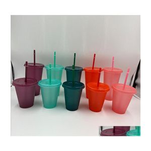 Gobelets 17oz 24oz Glitter Plastique Boire Colorf Cup St Candy Couleurs Réutilisables Boissons froides Flash Café Bière Tasses 153 S2 Drop Deliv Otfdo