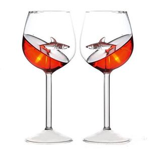 Tumblers 2pcs Creative Shark Vine Class Whisky Cena de whisky Decorar Crystal para flautas de fiesta Copas 230814