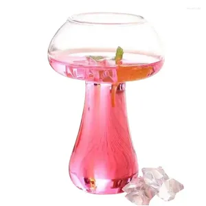 Vasos Diseño de setas Taza de vidrio 250 ml Cóctel creativo Jugo Bebida Vino Novedad para KTV Bar Fiesta nocturna