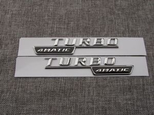 TURBO 4MATIC numéro lettres coffre emblème autocollant 2 pièces pour Mercedes Benz