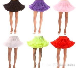 Tutu Petticoat No Hoop couches Tulle Robe De Bal De Mariage Courte Mini Robe Jupon Crinoline Pour Cocktail Prom Party Robes De Soirée CPA296