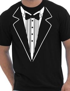 Tuxedo Fancy Dress Funny Mens T-Shirt Plus Taille et Couleurs-A032