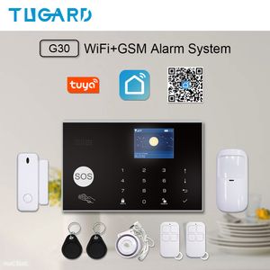 Tuya Smart WiFi GSM système de sécurité à domicile 433 MHz Kit d'alarme antivol sans fil fonctionne avec la télécommande Alexa Google APP