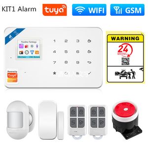 Tuya Smart WIFI GSM Security Alarm System Works With Alexa Home Burglar Motion Detector Smoke Door Window Sensor IP Camera