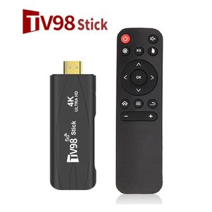 TV98 TV Stick 4K Smart Android tv box 12.1 2.4G 5G Wifi Rockchip 3228A HDR décodeur OS HD 3D lecteur multimédia Portable décodeur récepteur