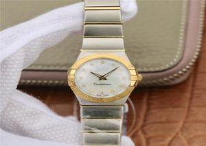 TW 007 Constellation 27 mm Lady Watches 1376 Mouvement de quartz Montres Diamond Watch imperméable 100m Miroir d'air électrolité Glass4935876
