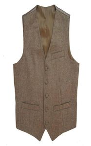 Tweed Vintage Chaleco de boda rústico Chaleco marrón Hombres Verano Invierno Slim fit Groom039s Use Chalecos de vestir para hombre Tallas grandes 6XL2852156