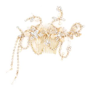 Twigs & Honey Wedding Headpieces Hair Accessories Bridal Hair Comb With Pearls Crystals Women Hair Jewelry Bridal Headwear HP018