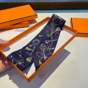 twilly designer cravate en soie odyssey femmes cravates homme Designer cravates mode dames avec des lettres de motif heremes cravates couleur unie cravates