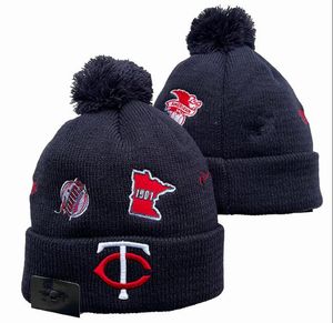 Twins Beanie Gebreide Minnesota Hoeden Sportteams Honkbal Voetbal Basketbal Mutsen Caps Dames Heren Pom Mode Winter Top Caps Sport Gebreide mutsen