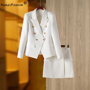 Robe de deux pièces Businesss Lady Blazer blanc costumes Slim Design formel bureau femmes 2 pièces jupe ensembles haut élégant qualité 230927