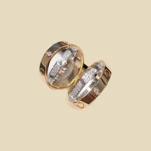 Anillos de dos tonos, joyería de diseño, anillos de compromiso para mujer, anillo de diseño de oro con diamantes, nueva joyería clásica de alta calidad, moda para mujer zh206 E4