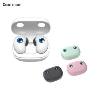 TWS sans fil Blueteeth écouteurs mignon yeux forme intra-auriculaire Sport stéréo Hifi musique écouteurs avec boîte de charge