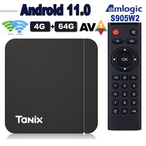 Tanix W2 Android 11 TV Box Amlogic S905W2 Quad Core 4GB 64GB 32GB 16GB 2,4G 5G Dual Wifi Bluetooth 4,0 AV1