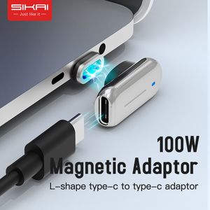 Adaptateur magnétique type-c 100W PD USB-C 24 broches, charge rapide pour iPad MacBook Pro Switch/Lenovo/Dell, charge pour ordinateur portable