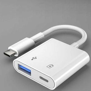 Adaptador OTG tipo C, fuente de alimentación USB 3,0, convertidor de disco externo en U para teléfono móvil, Cable adaptador dos en uno, envío directo