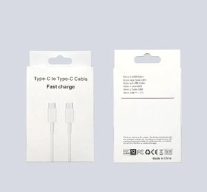 Type-c Vitesse rapide Câbles de charge Câble de données Micro USB pour Samsung HTC Huawei xiaomi Nubia blanc 3 pieds avec boîte de vente au détail