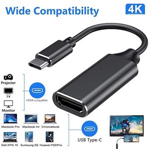Câble compatible Type C vers HDMI Ultra HD 4k USB 3.1 Convertisseur adaptateur de câble HDTV pour MacBook Chromebook Samsung S8 S9