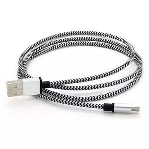 Tipo C USB 3.1 para S20, Note20 Tela Nylon Trenza Micro Cables Cable de cargador de conector de metal intacto