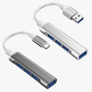 Adaptador USB HUB 3,0 3,1 tipo C, divisor múltiple de 4 puertos de 5 Gbps para ordenador Lenovo Xiaomi Macbook Pro Air PC