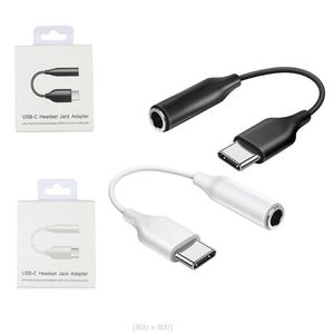 Tipo-C USB-C macho a 3,5 mm Adaptador AUX Auricular cable audio hembra Jack para Samsung S23 S22 ultra Z Flip S10 S20 S21 nota 10 20 más con paquete minorista de chip