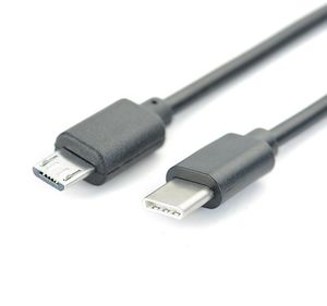 Câbles de Type C (USB-C) vers Micro USB, câble de chargeur de synchronisation mâle, adaptateur de cordon, connecteur de fil de données à transfert rapide, câble OTG