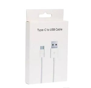 Cable USB tipo-C para Huawei Xiaomi Samsung Fecha de carga rápida Cable C Tipo de cable Tipo de cable con caja minorista