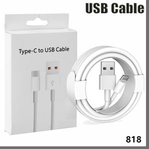 Câble USB de type C Câbles de chargement rapide Micro USB de bonne qualité Cordon de chargement de type C pour câbles de téléphone portable NOTE 20 NOTE 10 S20 avec boîte de vente au détail 818D