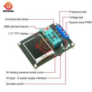 Type-C USB GM328A Tester Tester Diode Capacité de fréquence de tension ESR PWM Générateur de signaux d'onde carrée PWM