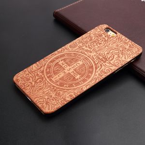 Étuis de téléphone en bois d'interface utilisateur avec dos rigide de PC personnalisé de protection gravé au laser pour iphone 5 6 6plus 7 7plus