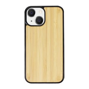 UI Vente en gros de cas de téléphone vierges en bois TPU antidérapant Tous les modèles Étui en bois pour Huawei Xiaomi Samsung