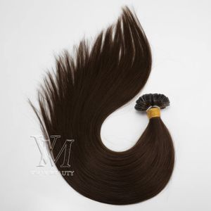 U-tip Color natural Indian Human Pre-bonded Virgin Human Straight Keratin Hair Extensions Double Drawn 0.5g 100Stand 50g