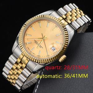 Calidad superior 28/31 mm cuarzo 36/41 mm relojes automáticos para mujer 2813 movimiento reloj de acero inoxidable impermeable luminoso para hombre relojes de pulsera mecánicos regalo