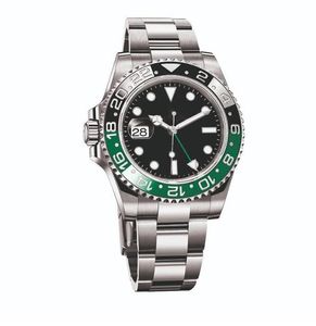 U1 Hot vendeur montre pour hommes 41 mm Sprite virage à gauche vert cercle noir automatique bracelet en acier inoxydable montres étanches lumineuses