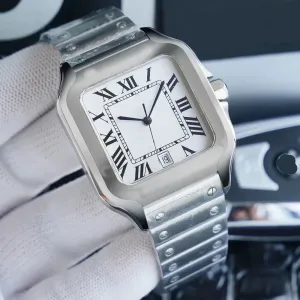 U1 Top Designer Wholesale Classic Men Luxury Square Watch 40mm Geneve Geneve en acier inoxydable véritable étui de montre mécanique et bracelet Lexwathces