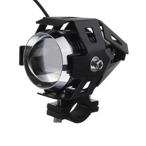 Motocicleta U5 LED Faros a prueba de agua Luz del punto de alta potencia - Negro