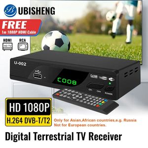 UBISHENG H.264 DVBT2 récepteur de télévision numérique terrestre 1080P T2 décodeur numérique FTA TV décodeur prise en charge PVR EPG WiFi TV Tuner