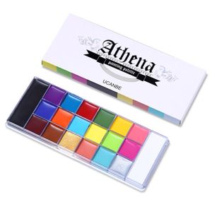 UCANBE Sombra de ojos 20 colores Cara Pintura corporal Aceite seguro Niños Flash Tatuaje Arte Fiesta de Halloween Maquillaje Disfraces Paleta de belleza 5649213