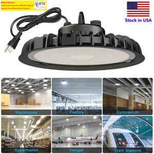 UFO LED High Bay Light 100W 200W 300W US Hook 5 Cable Luces industriales UFO Lamps high bay led light