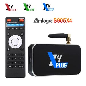 UGOOS X4 PRO TVBOX 4GB 64GB X4 PLUS Amlogic S905X4 Android 11 Smart TV Box BT4.0 1000M X4 CUBE décodeur lecteur multimédia 4K
